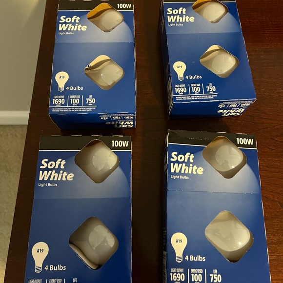 Light Bulbs Soft White 100 Watt Light Bulbs - 1 Pack of 4 Bulbs incandescent - Picture 7 of 7